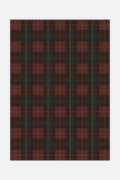 Tapis Tartan Rouge Carmin - Teppana