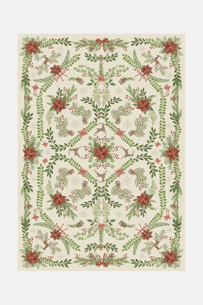 Tapis Étoile de Noël Crème - Teppana